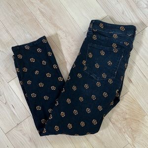 Anthropologie Pilcro Floral Embroidered Jeans